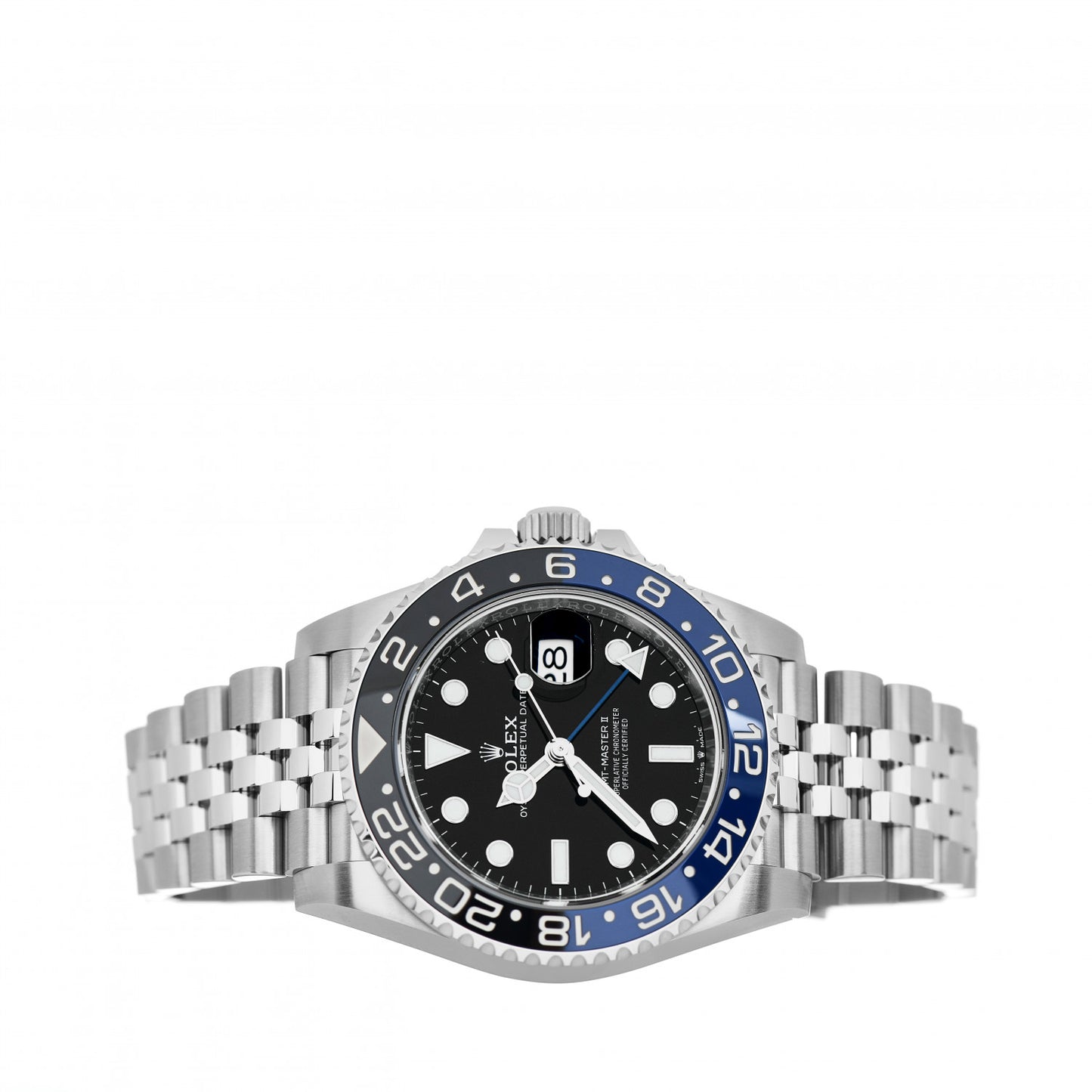 Stainless Steel 40mm Oyster Perpetual Date GMT Master Ⅱ Batgirl Watch 126710BLNR