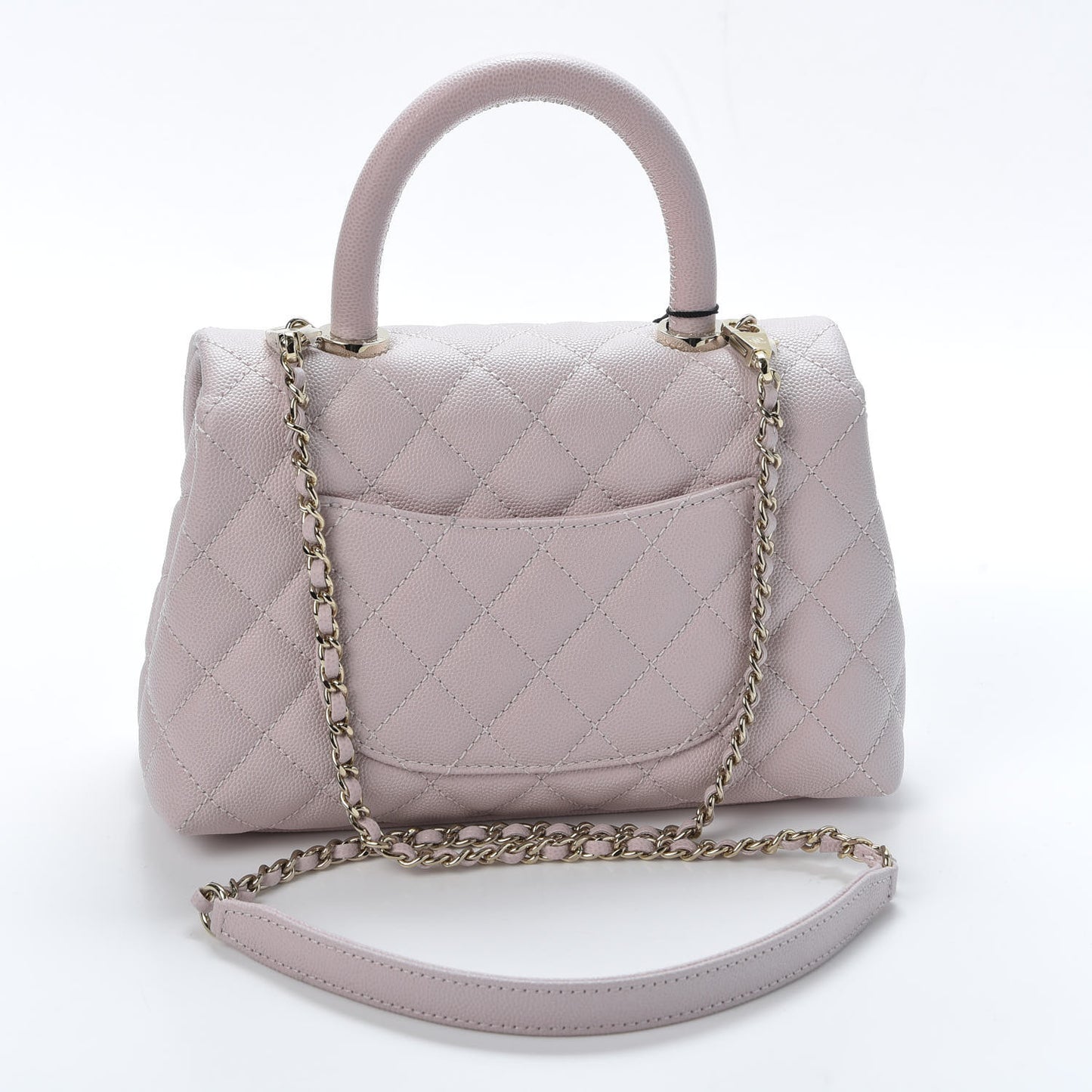 Caviar Quilted Mini Coco Handle Flap Lilas Lilac