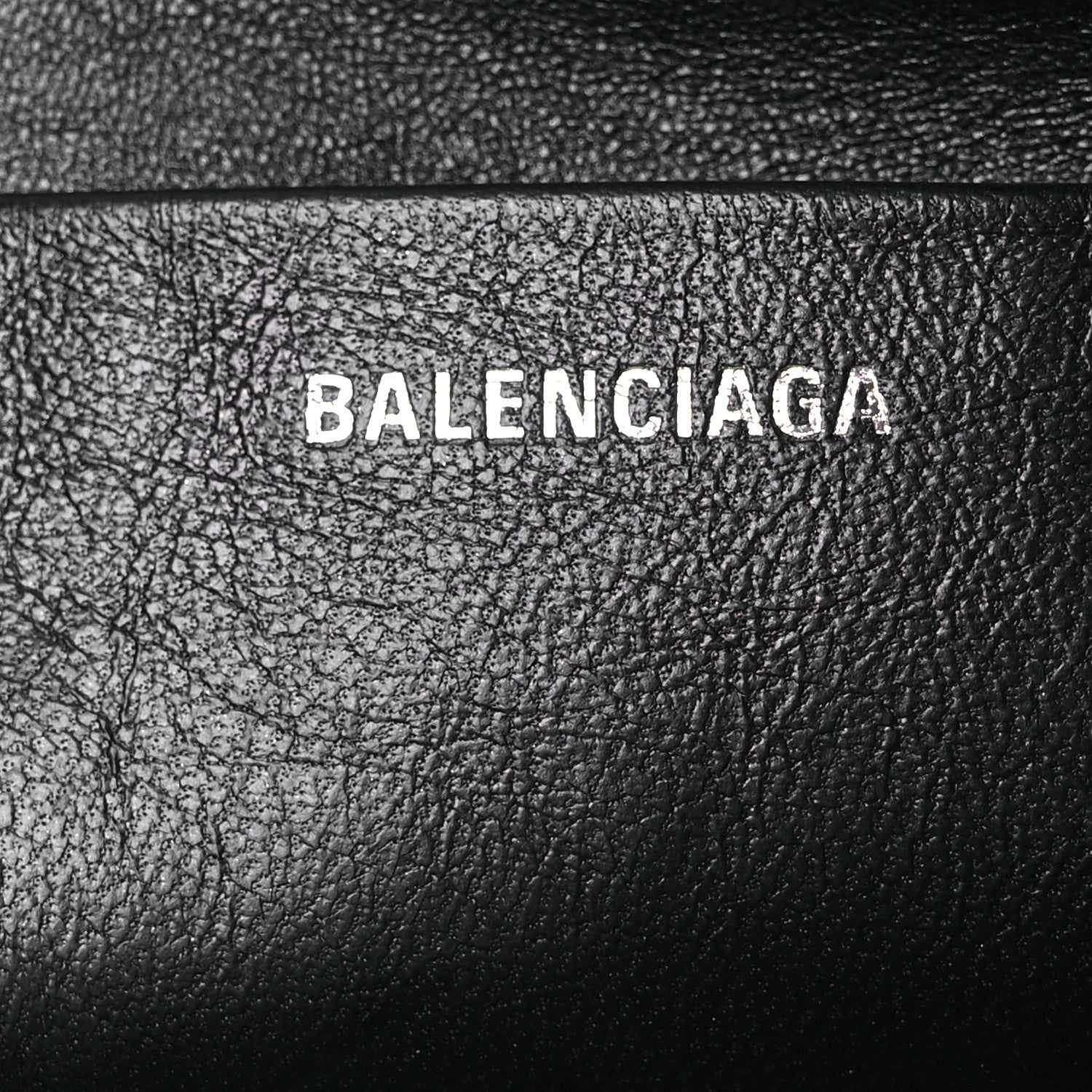 Balenciaga Calfskin Logo Zip Pouch Acid Green Black 7 of 13