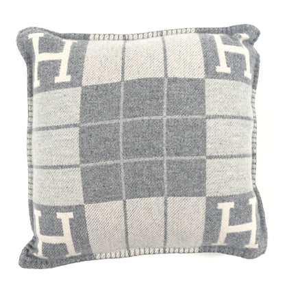Hermes Wool Cashmere Avalon III Pillow PM Ecru Gris Clair 1 of 3