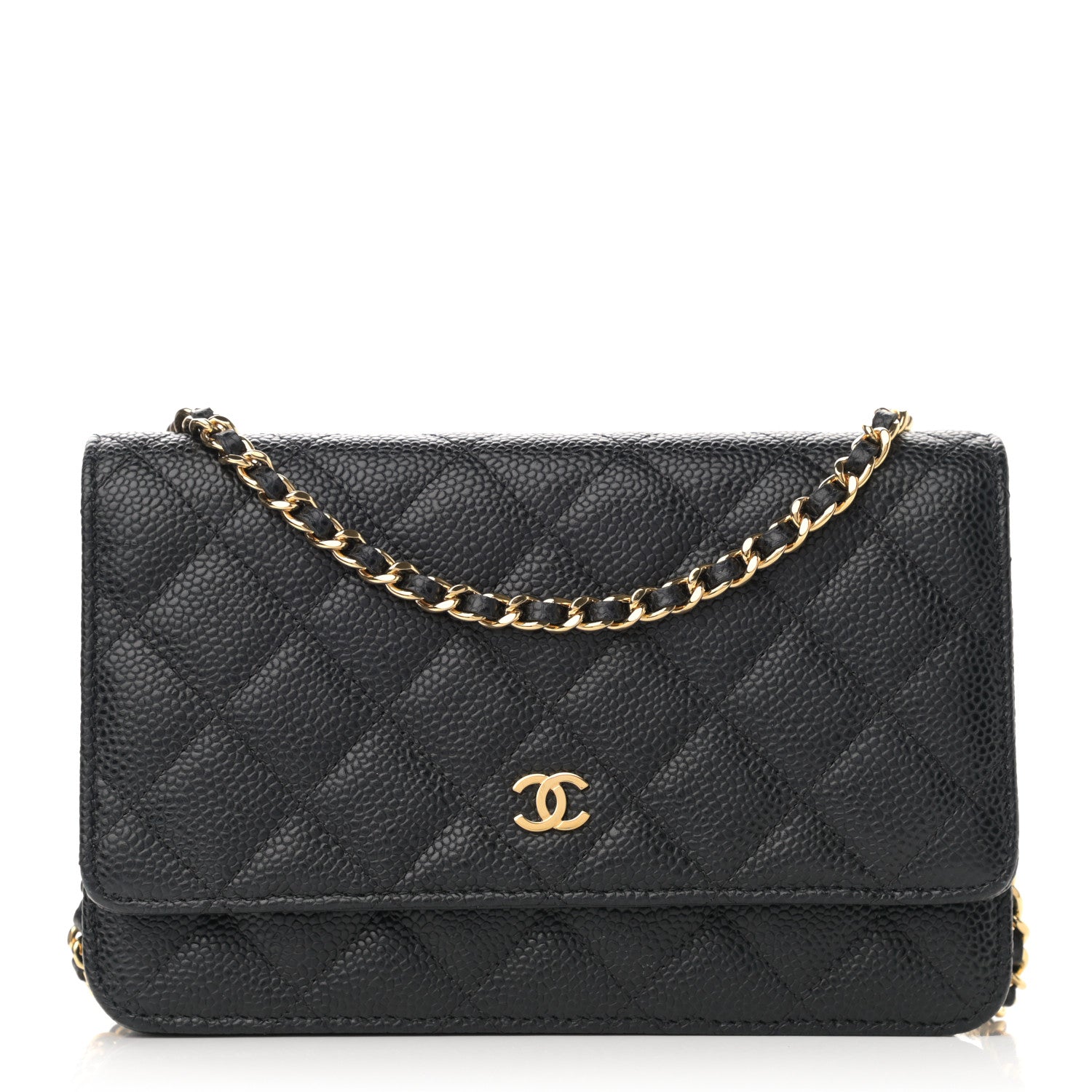 Chanel Caviar Quilted Wallet On Chain WOC Black 1 of 12