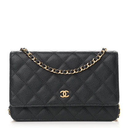 Chanel Caviar Quilted Wallet On Chain WOC Black 1 of 12