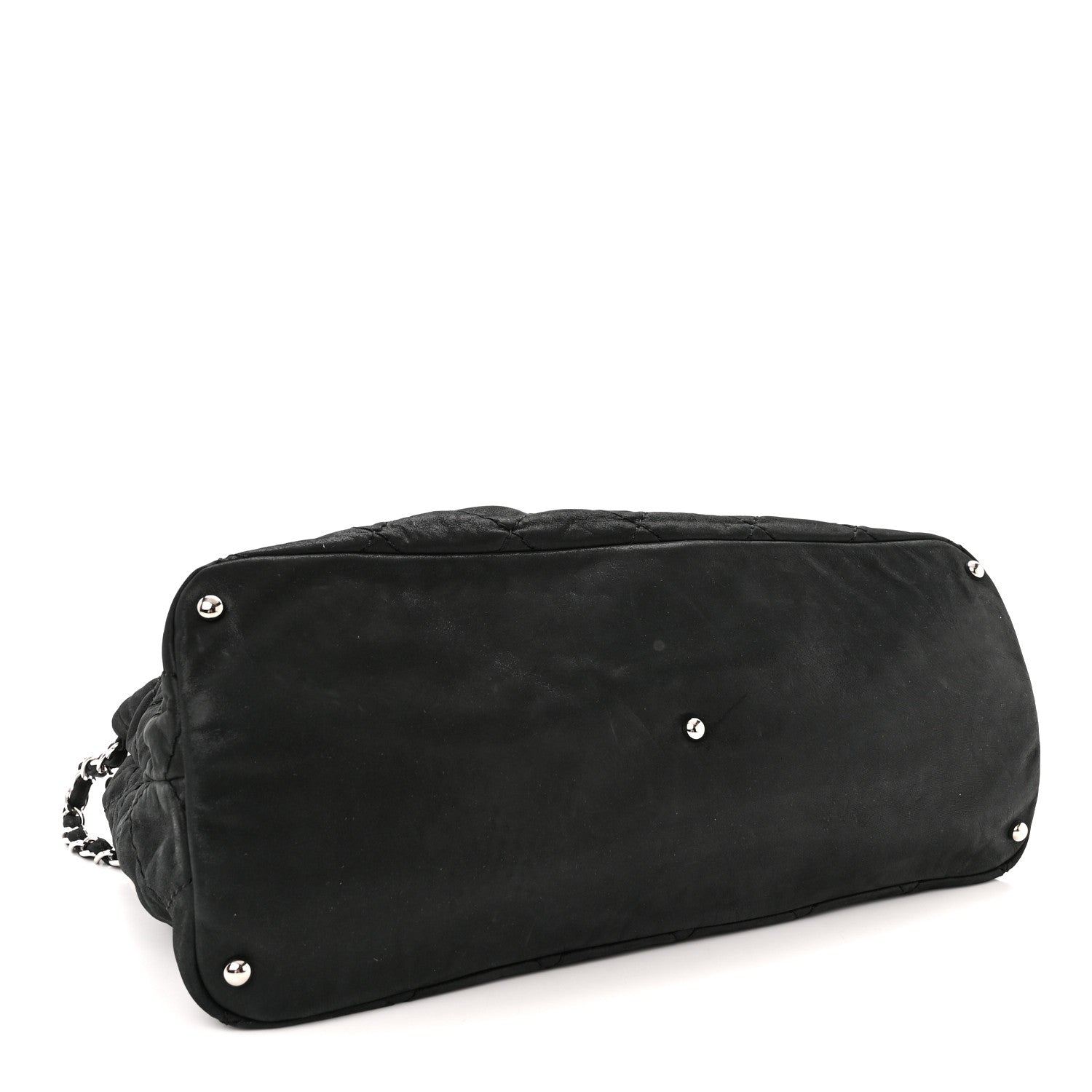 Chanel Iridescent Calfskin Stitched CC Shopping Tote Black 4 of 11