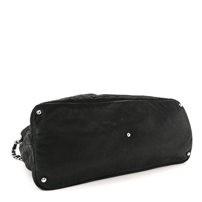 Chanel Iridescent Calfskin Stitched CC Shopping Tote Black 4 of 11