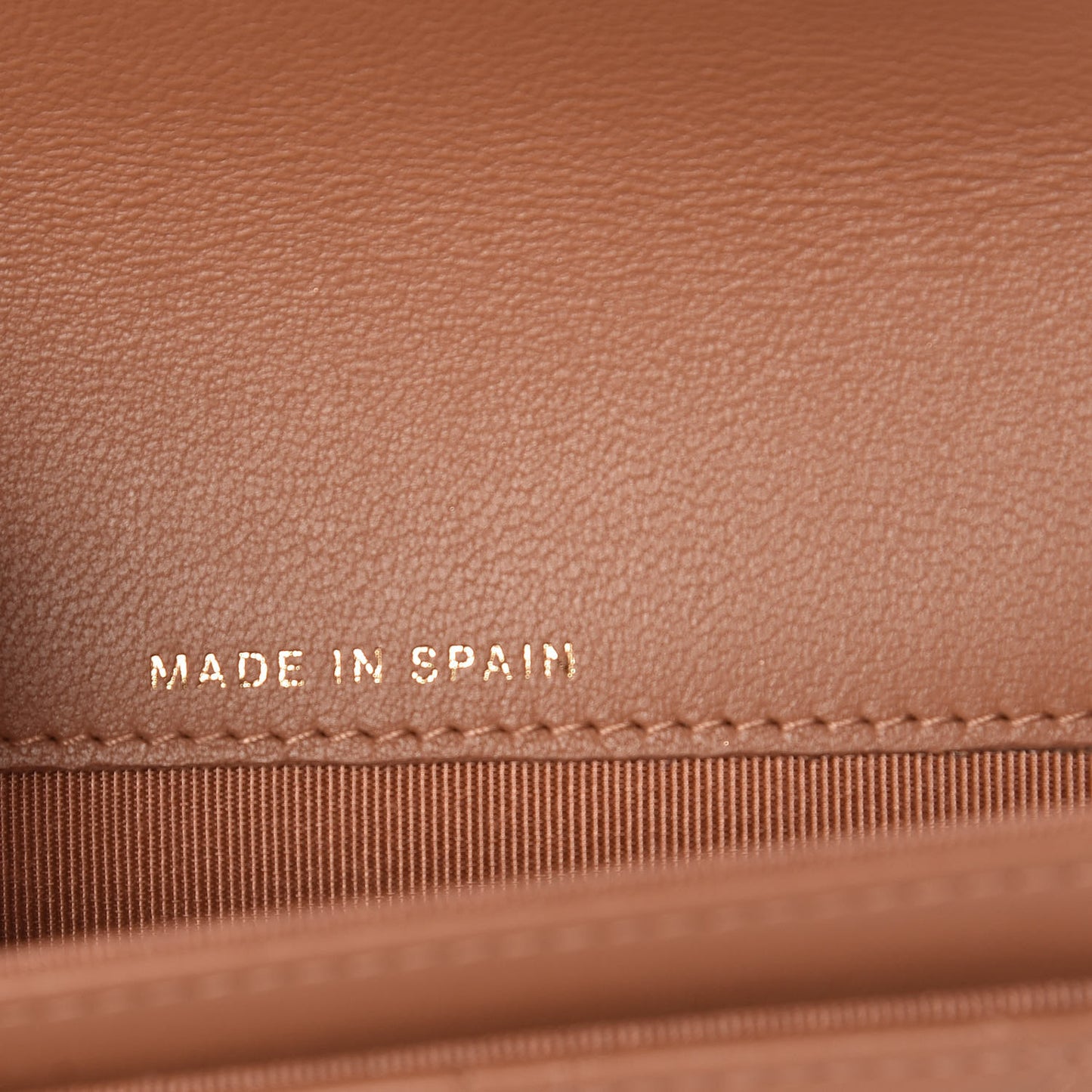 Lambskin Quilted Flap Card Holder Beige