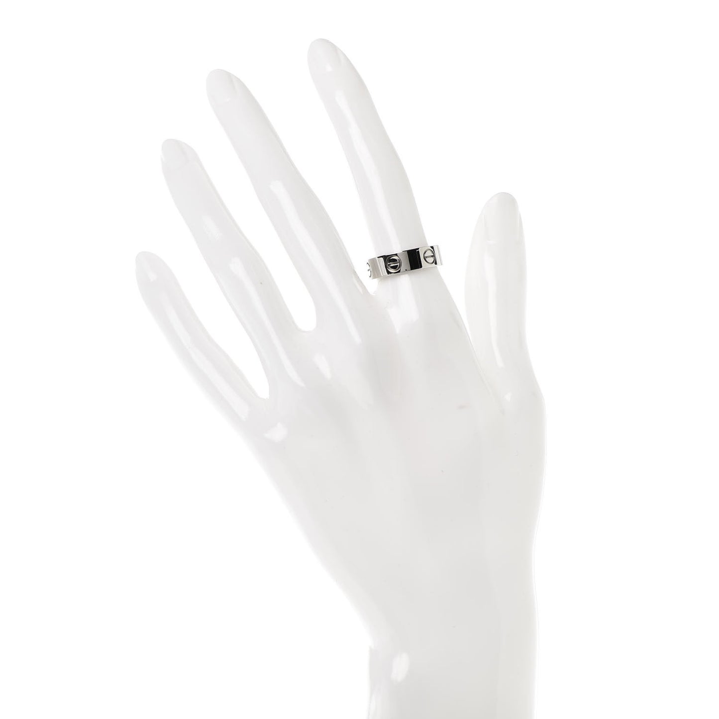18K White Gold 5.5mm LOVE Ring 51 5.75