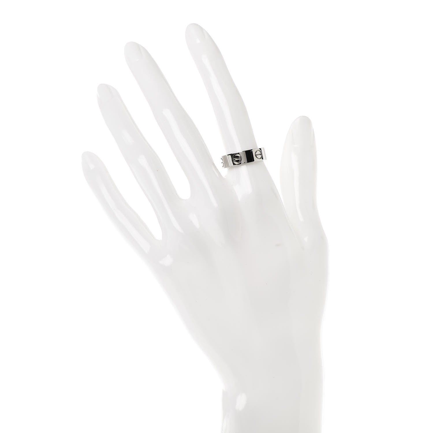 Cartier 18K White Gold 5.5mm LOVE Ring 51 5.75 2 of 4