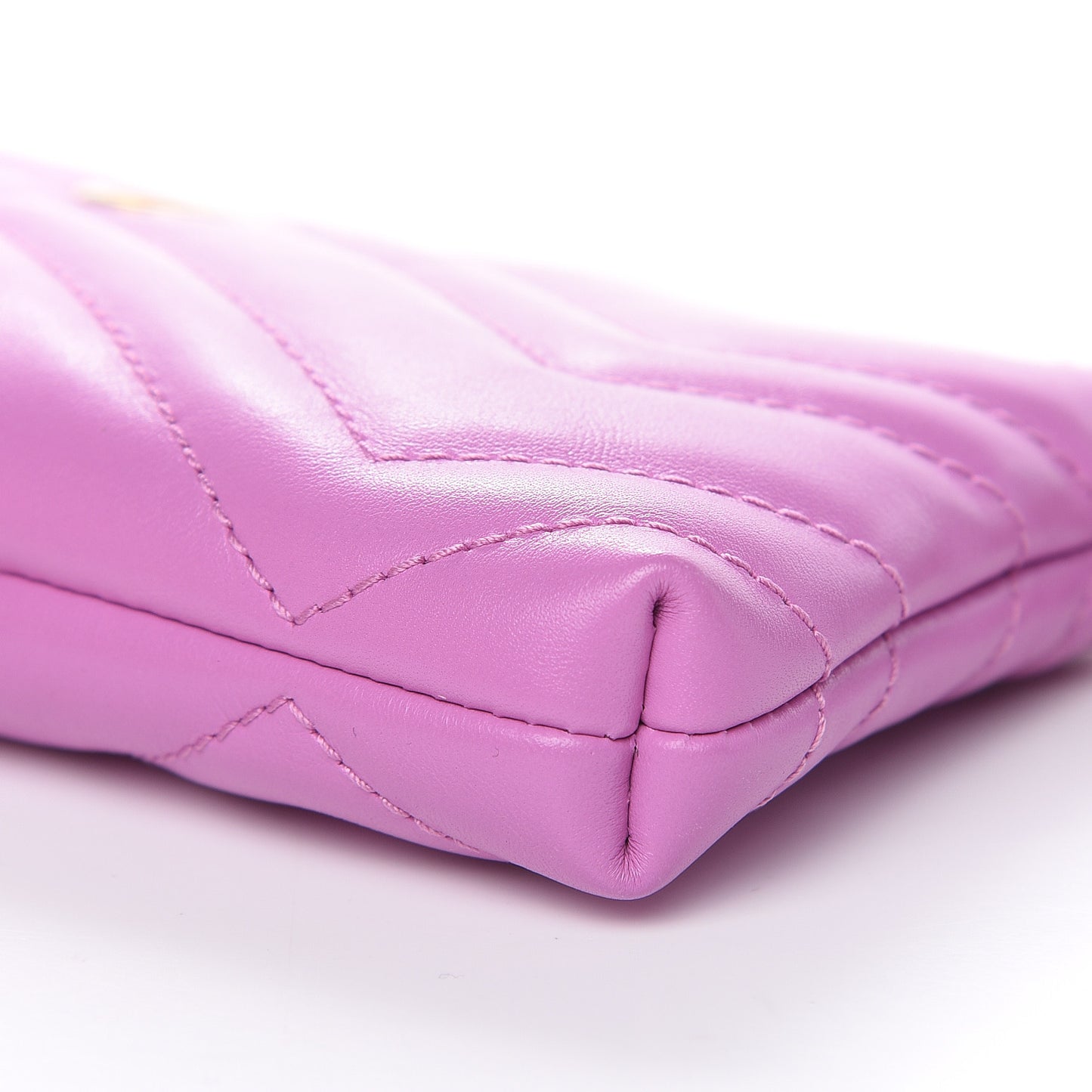 Calfskin Matelasse Mini GG Marmont Chain Bag Candy Mousse