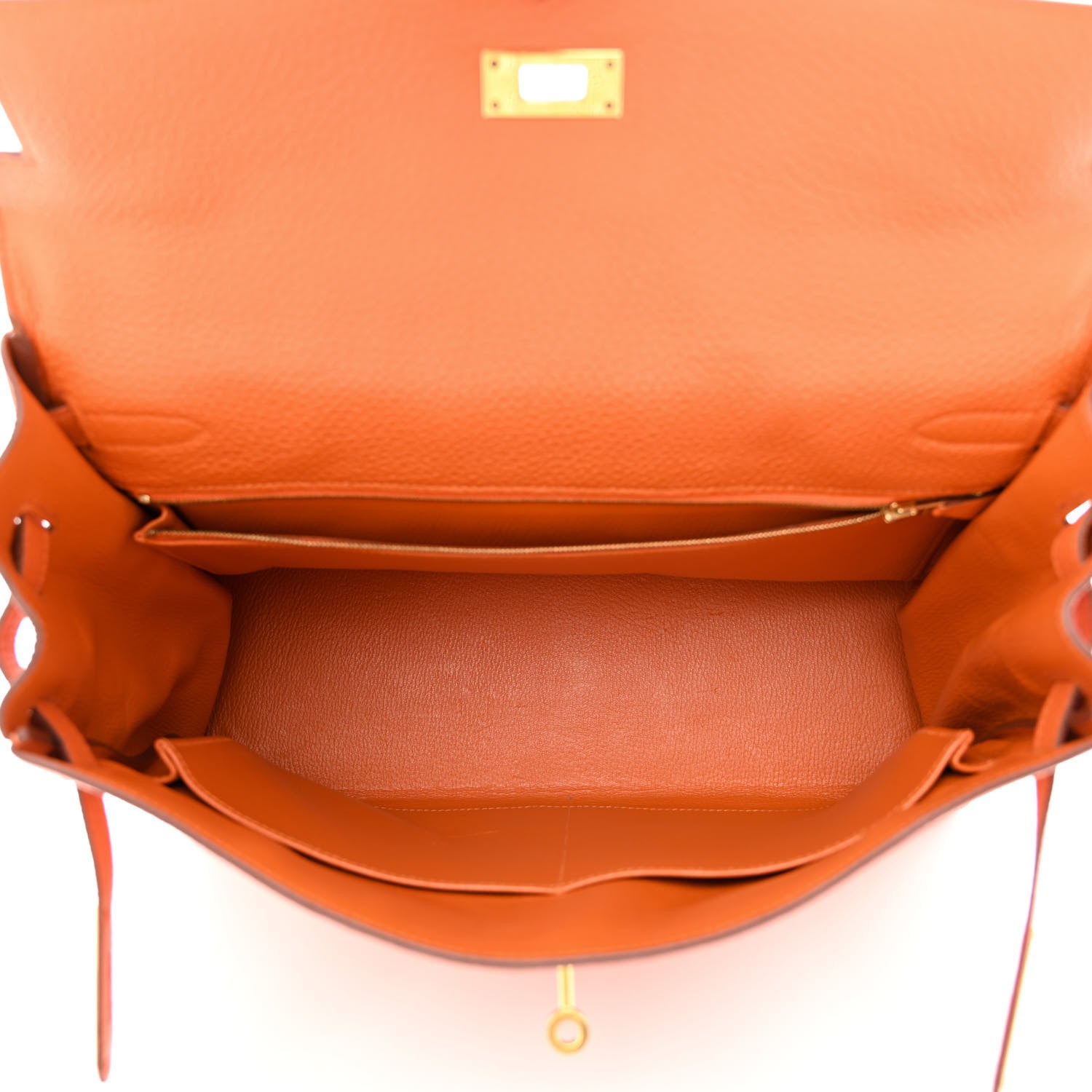 Hermes Togo Kelly Retourne 35 Orange 5 of 13