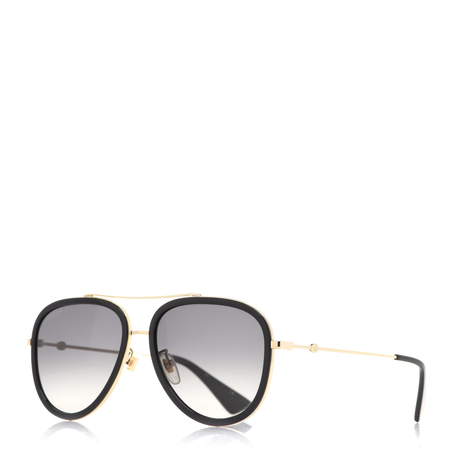 Gucci Aviator Sunglasses GG0062S Black Gold 1 of 7