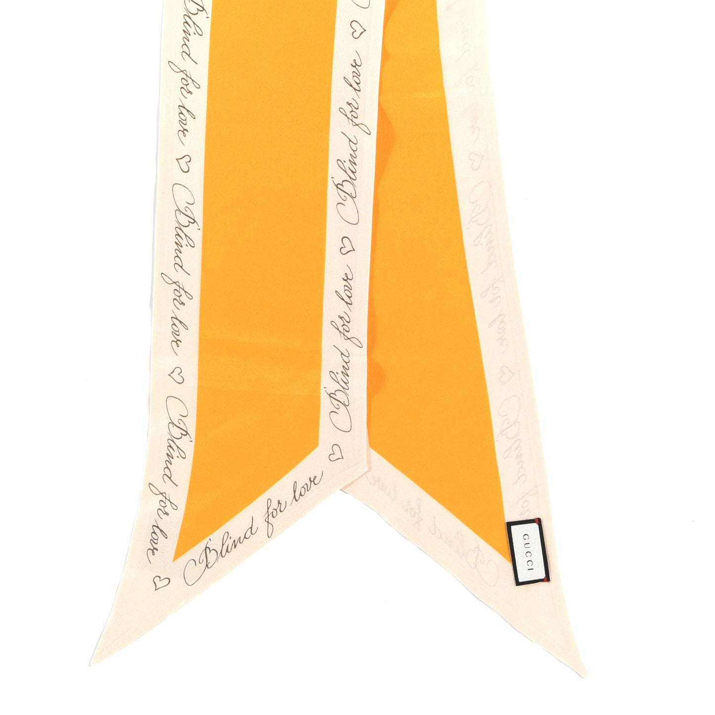 Silk Blind For Love Scarf Yellow Ivory