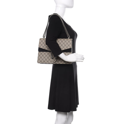Gucci GG Supreme Monogram Medium Dionysus Shoulder Bag Black 2 of 13