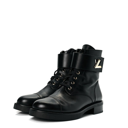 Louis Vuitton Calfskin Wonderland Ranger Boots 39.5 Black 2 of 8