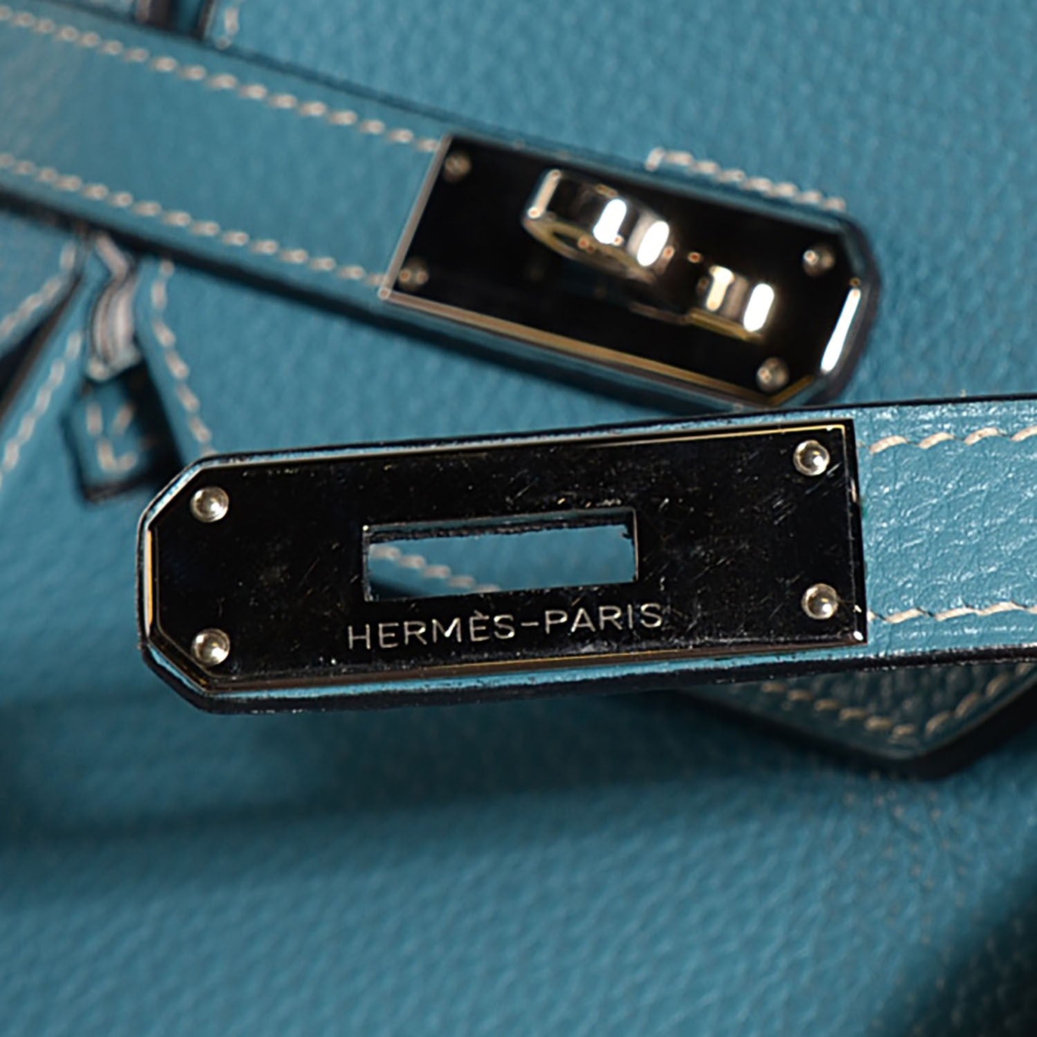 Hermes Togo Birkin 40 Blue Jean 19 of 30