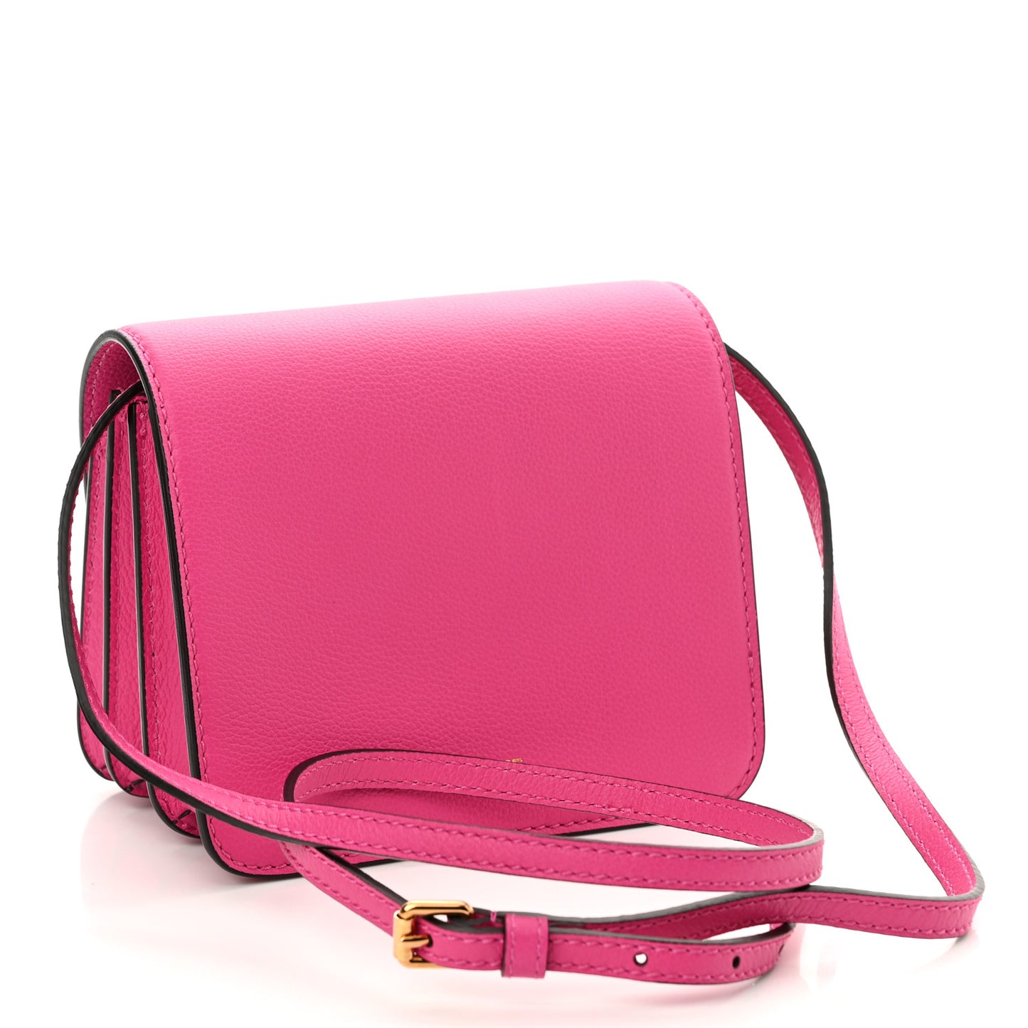 Grained Calfskin La Medusa Shoulder Bag Pink Lilac