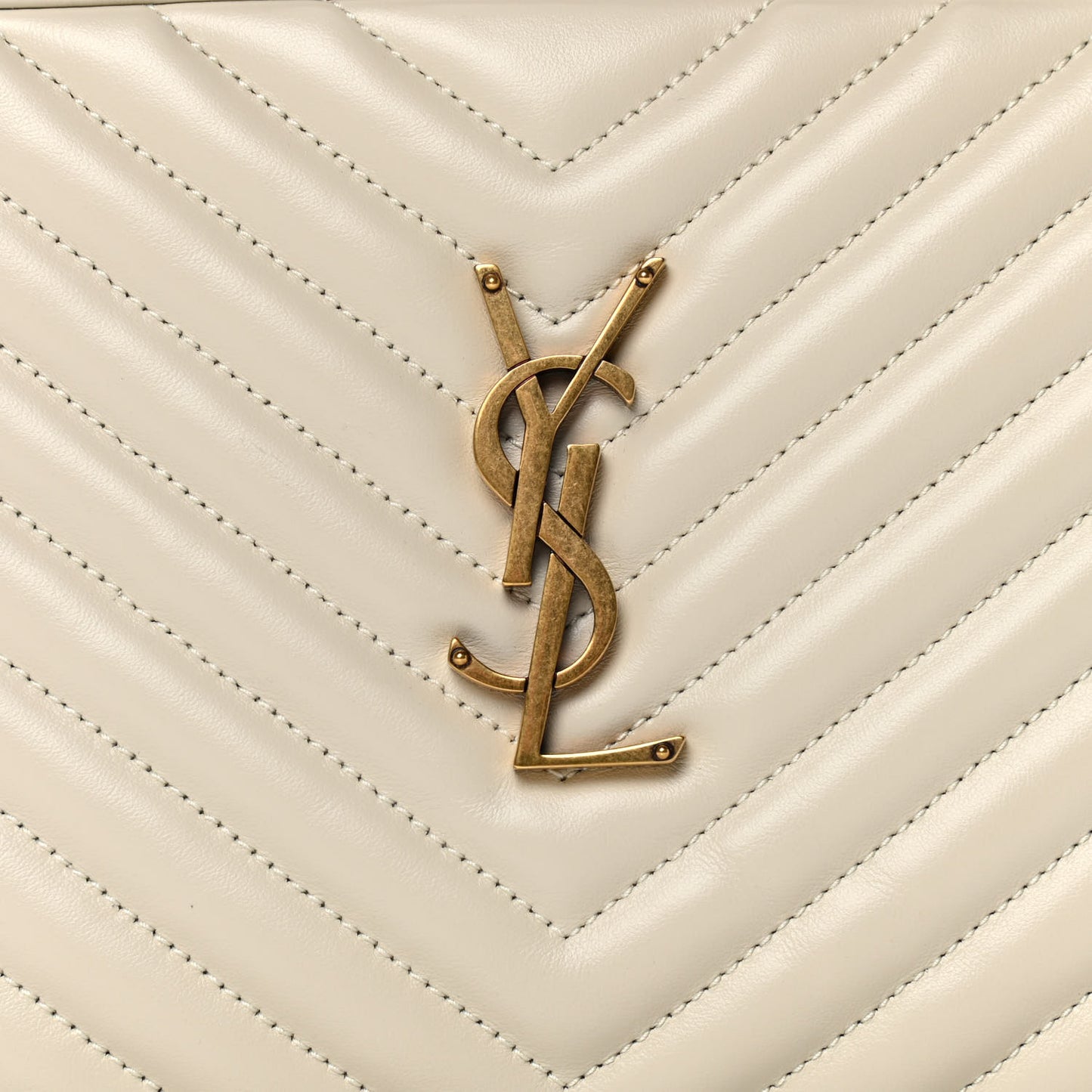 Calfskin Matelasse Monogram Lou Camera Bag Crema Soft