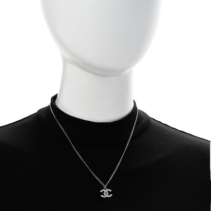 Chanel Crystal Timeless CC Necklace Silver 2 of 7