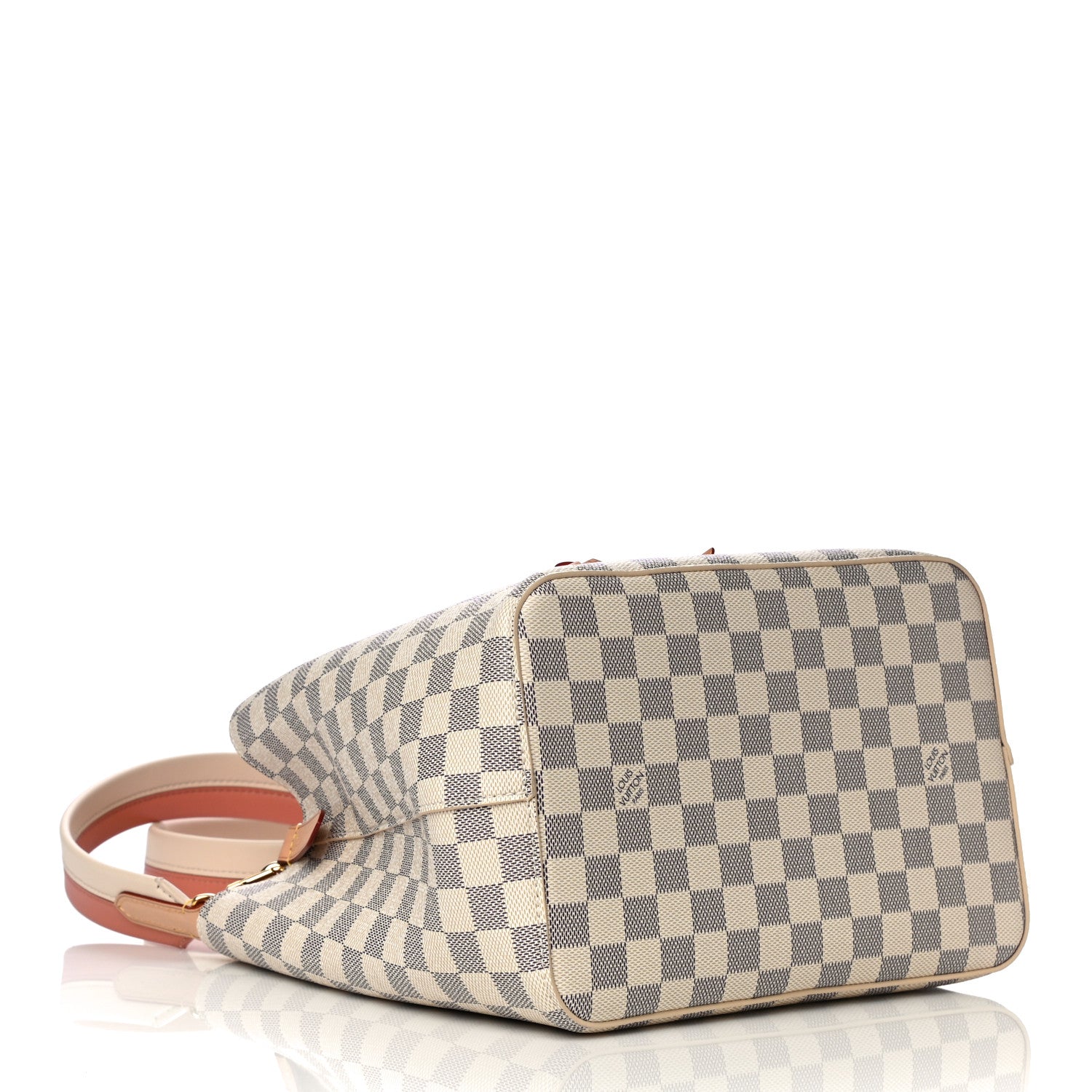 Louis Vuitton Damier Azur Braided Neonoe MM Peach Cream 3 of 12