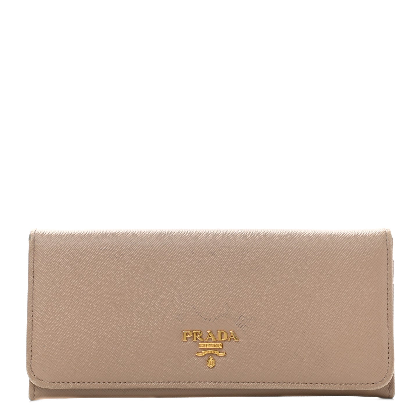 Saffiano Metal Continental Flap Wallet Cammeo