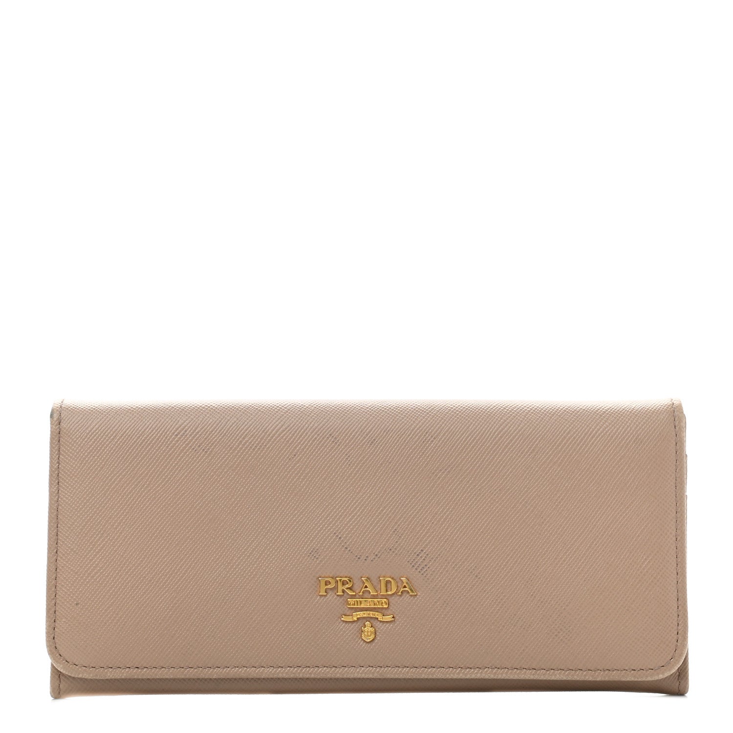 Prada Saffiano Metal Continental Flap Wallet Cammeo 1 of 8