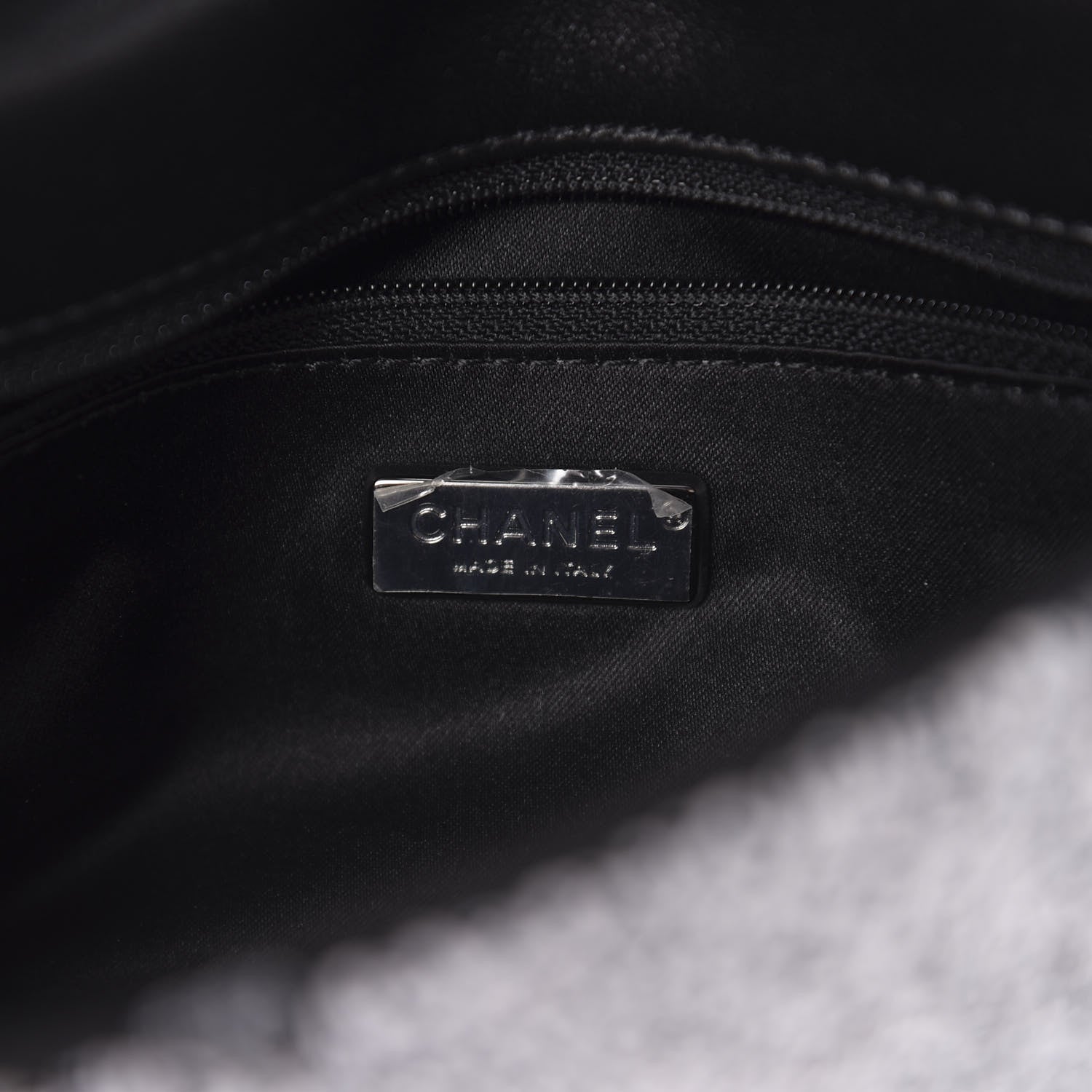 Chanel Sequin CC Logo Small Single Flap White Black 5 of 9