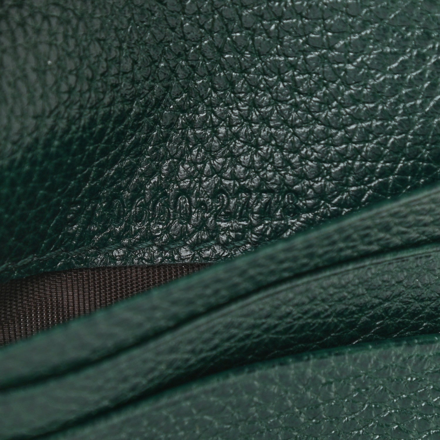 Gucci Grainy Calfskin Zumi Chain Card Case Wallet Vintage Green 8 of 8