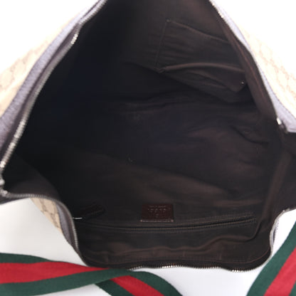 Gucci Monogram Web Medium Half Moon Hobo Dark Brown 4 of 4