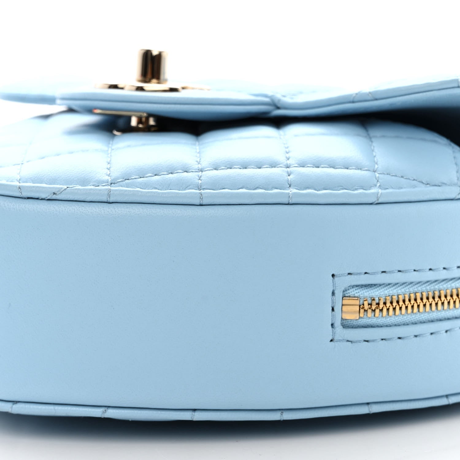 Chanel Lambskin Quilted CC In Love Heart Bag Light Blue 10 of 10