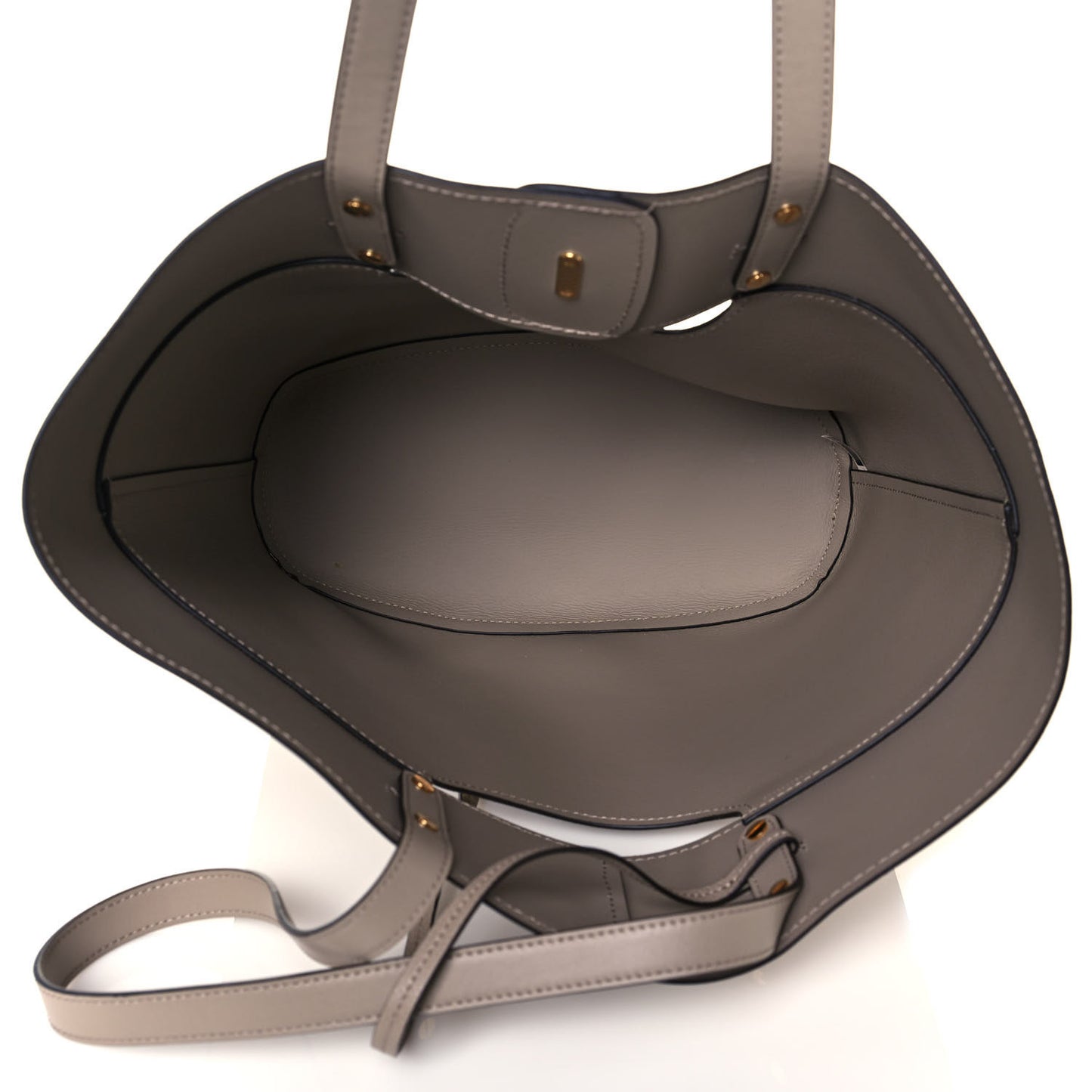 Smooth Grained Calfskin Medium Aby Tote Motty Grey