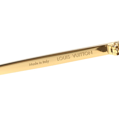 Louis Vuitton Metal LV Golden Mask Sunglasses Z1717U Gold 7 of 7
