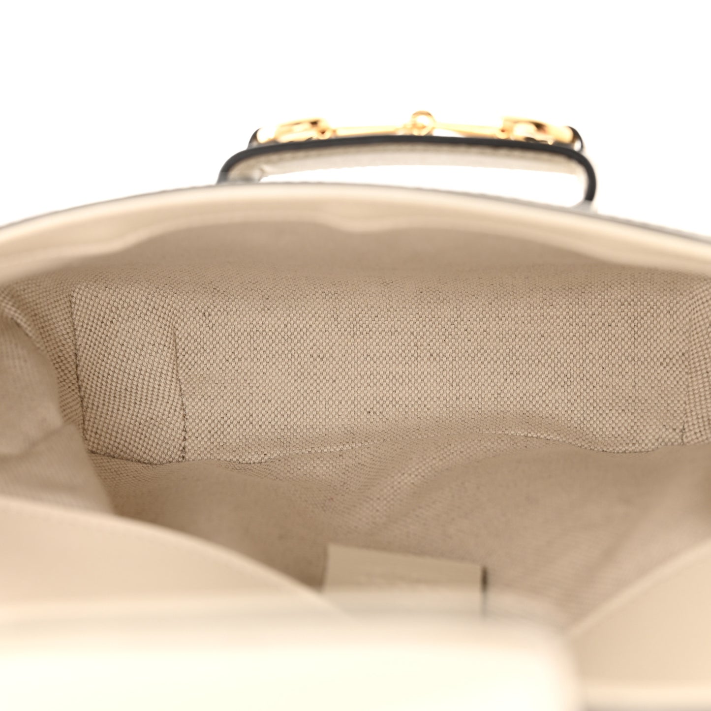 GG Supreme Monogram Web Mini Horsebit 1955 Shoulder Bag Beige Mystic White