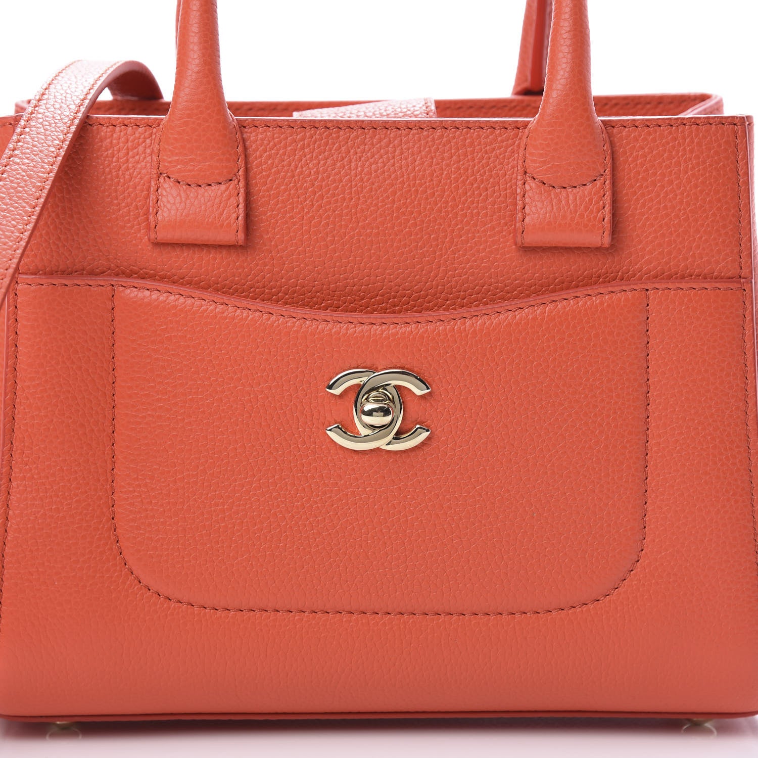 Chanel Grained Calfskin Mini Neo Executive Shopper Tote Red 8 of 11