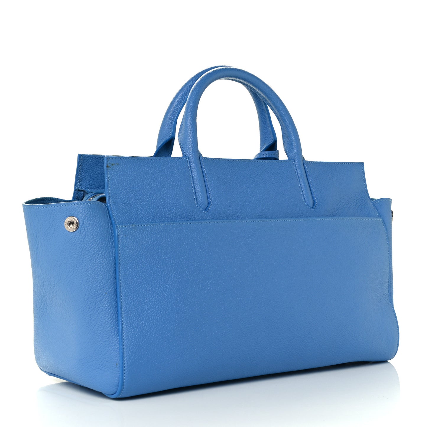 Grained Calfskin Small Rive Gauche Cabas Blue Clair