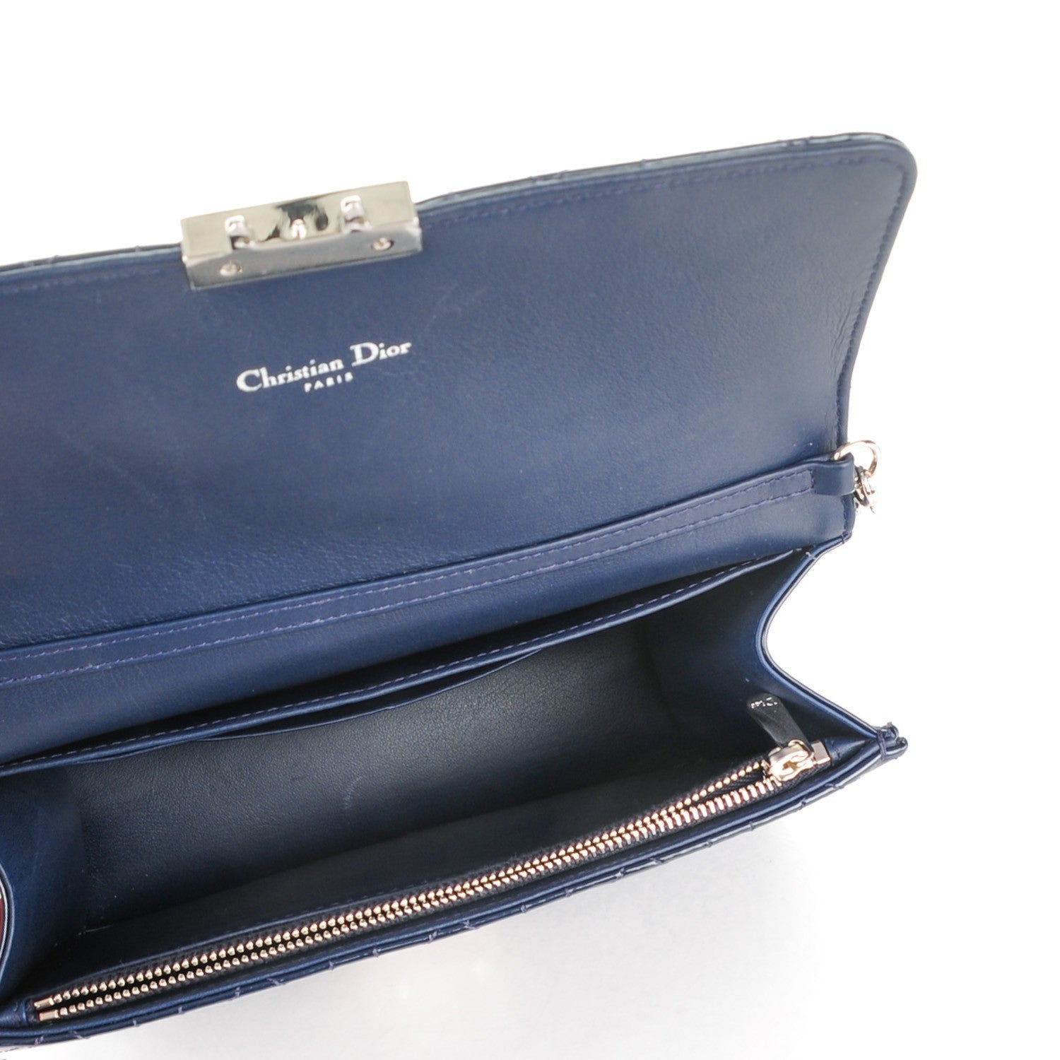Christian Dior Patent Cannage Large Miss Dior Promenade Pouch Midnight Blue 5 of 7