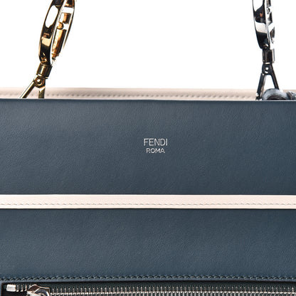 Fendi Vitello Century Opaco F is Fendi Bi-Color Regular Runaway Satchel Amazzonia Camelia 8 of 11