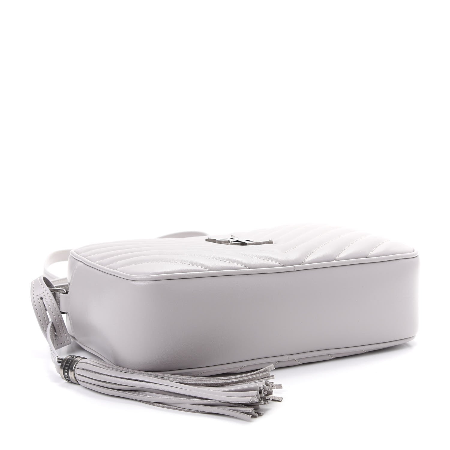 Saint Laurent Calfskin Matelasse Monogram Lou Camera Bag Granite 4 of 9