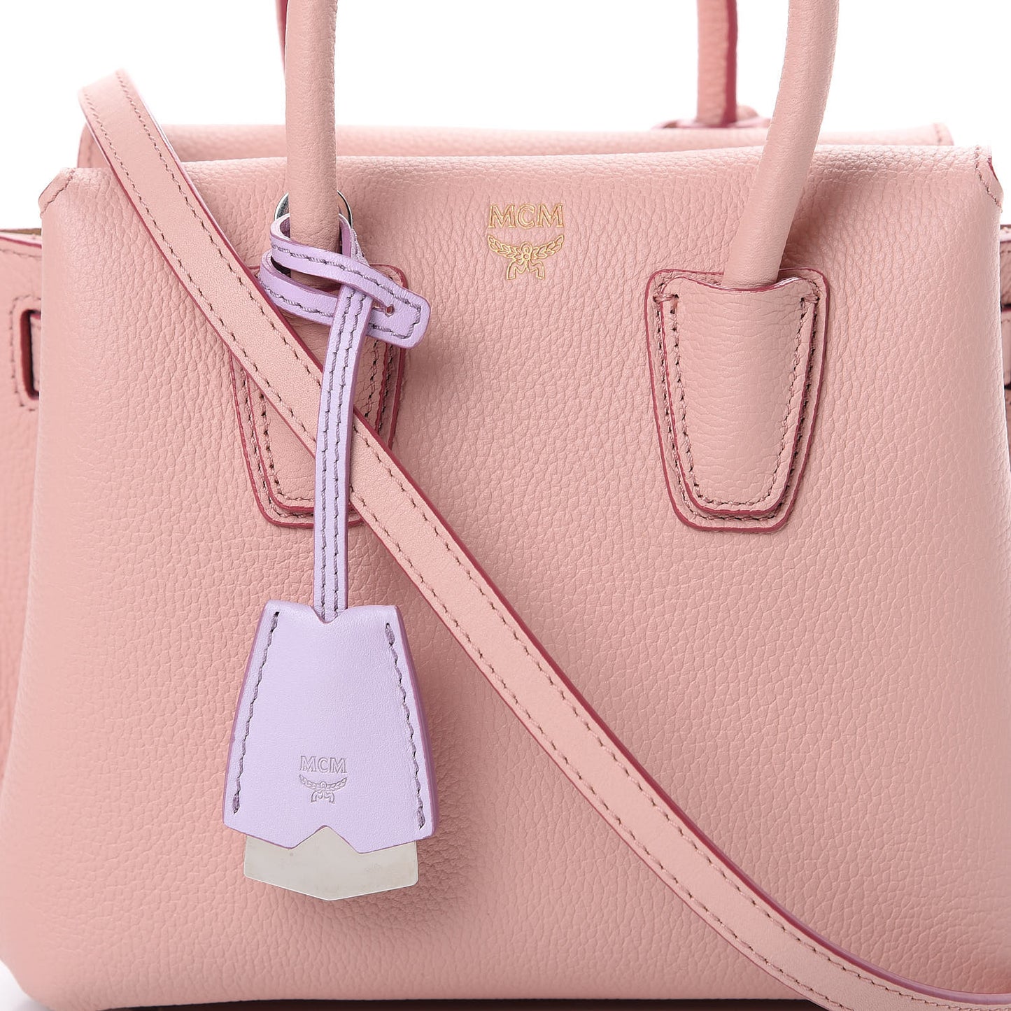 Grained Calfskin Mini Milla Tote Pink Blush
