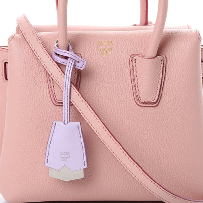 MCM Grained Calfskin Mini Milla Tote Pink Blush 7 of 9