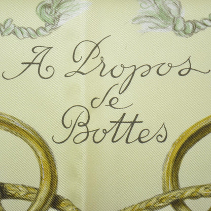 Hermes Silk A Propos de Bottes Scarf 90 Jaune 4 of 8