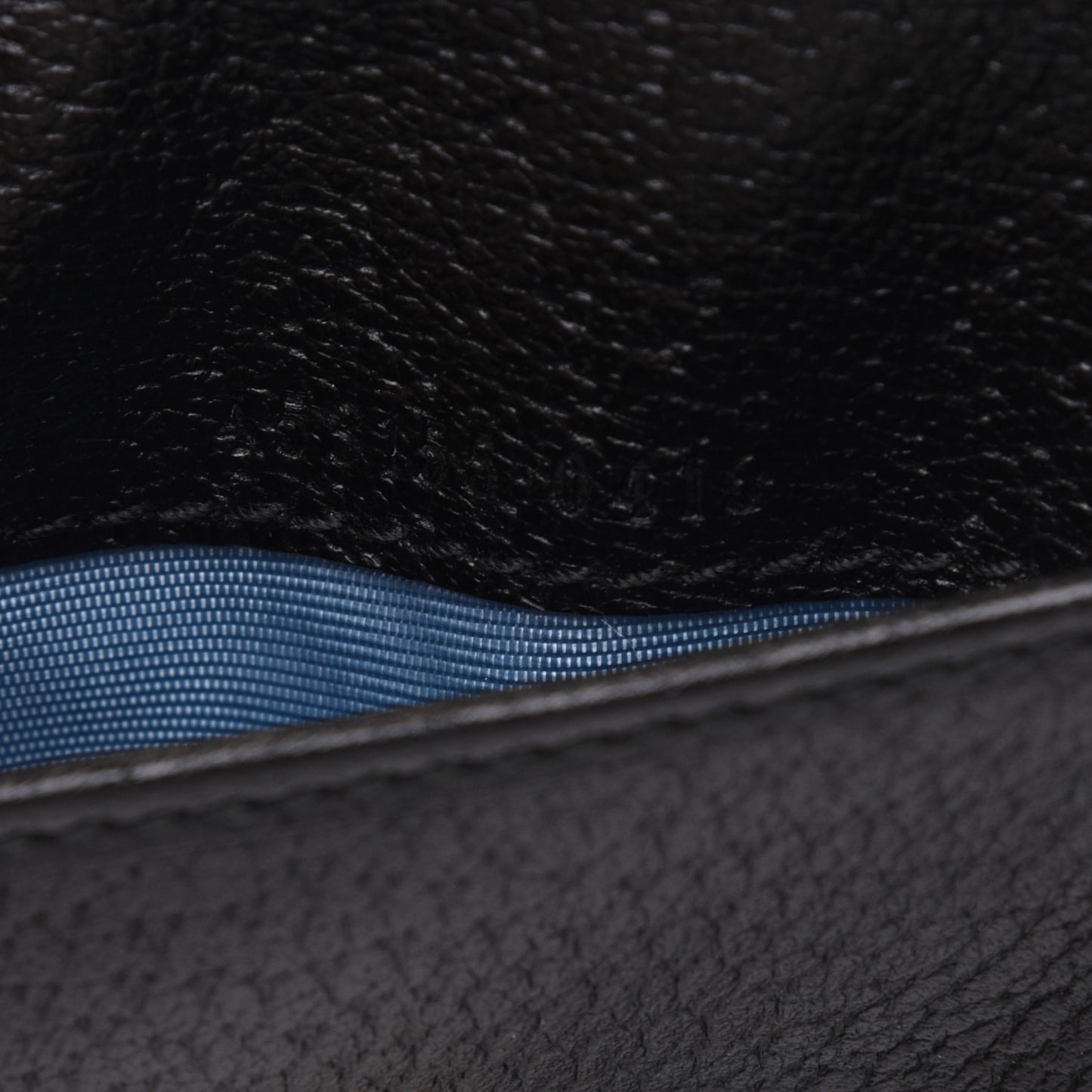 Calfskin Bee Star Print Padlock Wallet Black