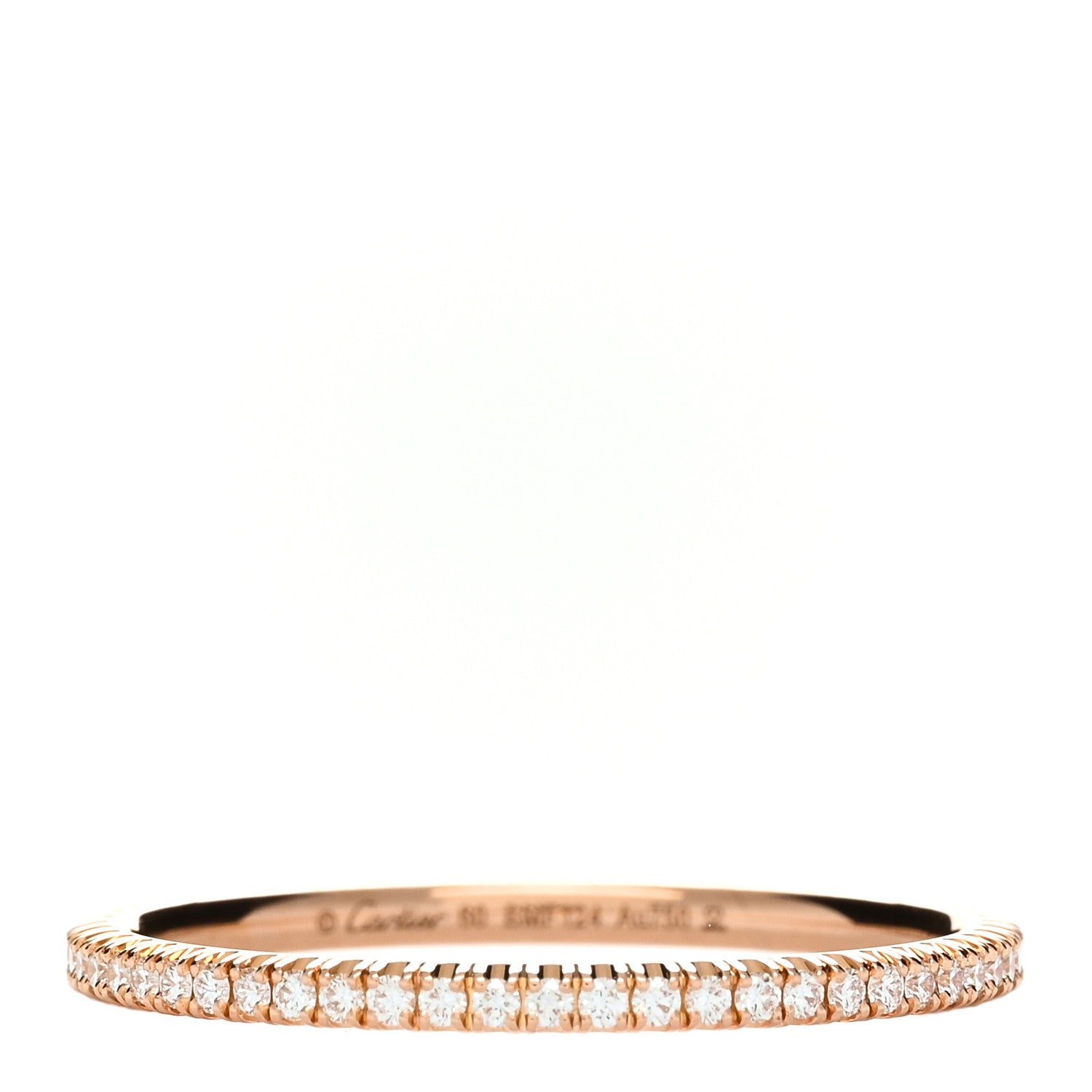 Cartier 18K Yellow Gold Diamond 1.5mm Etincelle de Cartier Wedding Band Ring 60 9 1 of 3