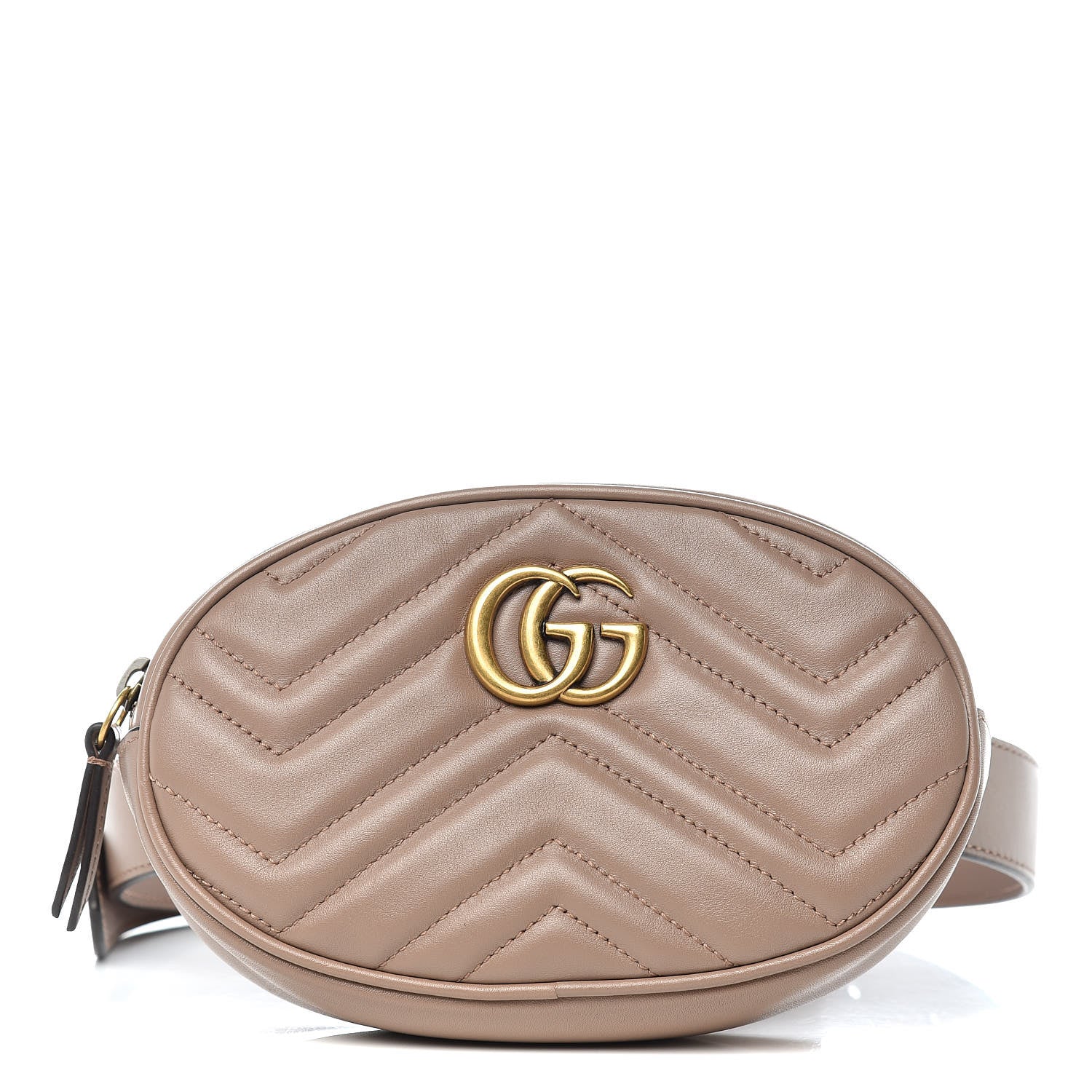 Gucci Calfskin Matelasse GG Marmont Belt Bag 85 34 Porcelain Rose 1 of 10
