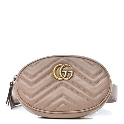 Gucci Calfskin Matelasse GG Marmont Belt Bag 85 34 Porcelain Rose 1 of 10