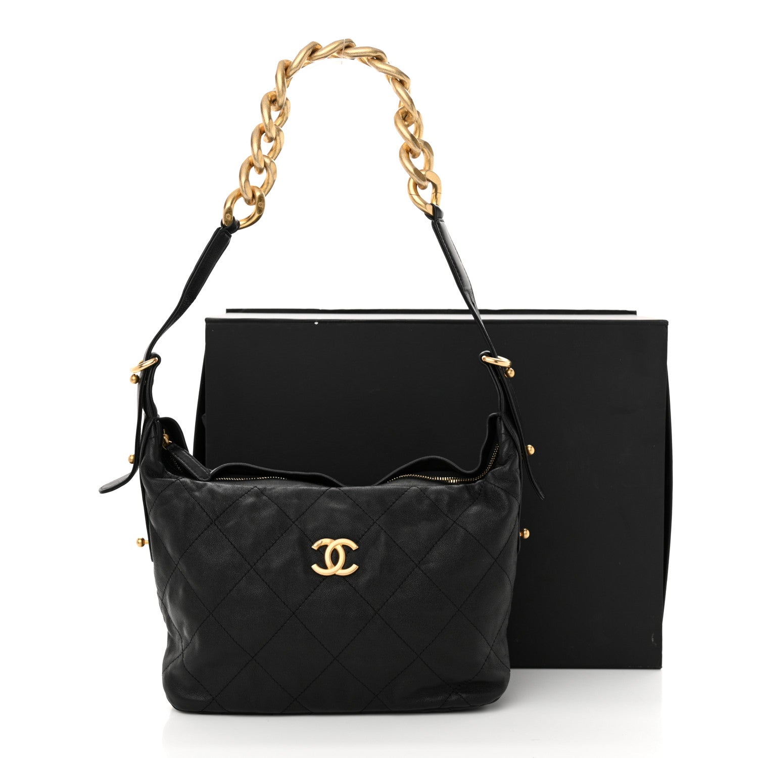 Chanel Calfskin Quilted Daily Hobo Black 11 of 11
