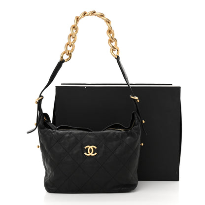 Chanel Calfskin Quilted Daily Hobo Black 11 of 11