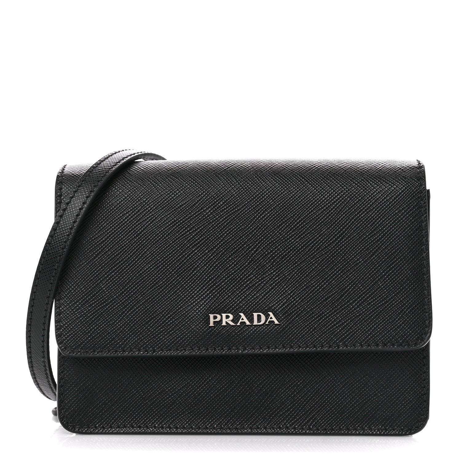 Prada Saffiano Lux Crossbody Bag Black 1 of 10
