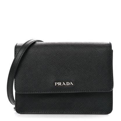 Prada Saffiano Lux Crossbody Bag Black 1 of 10