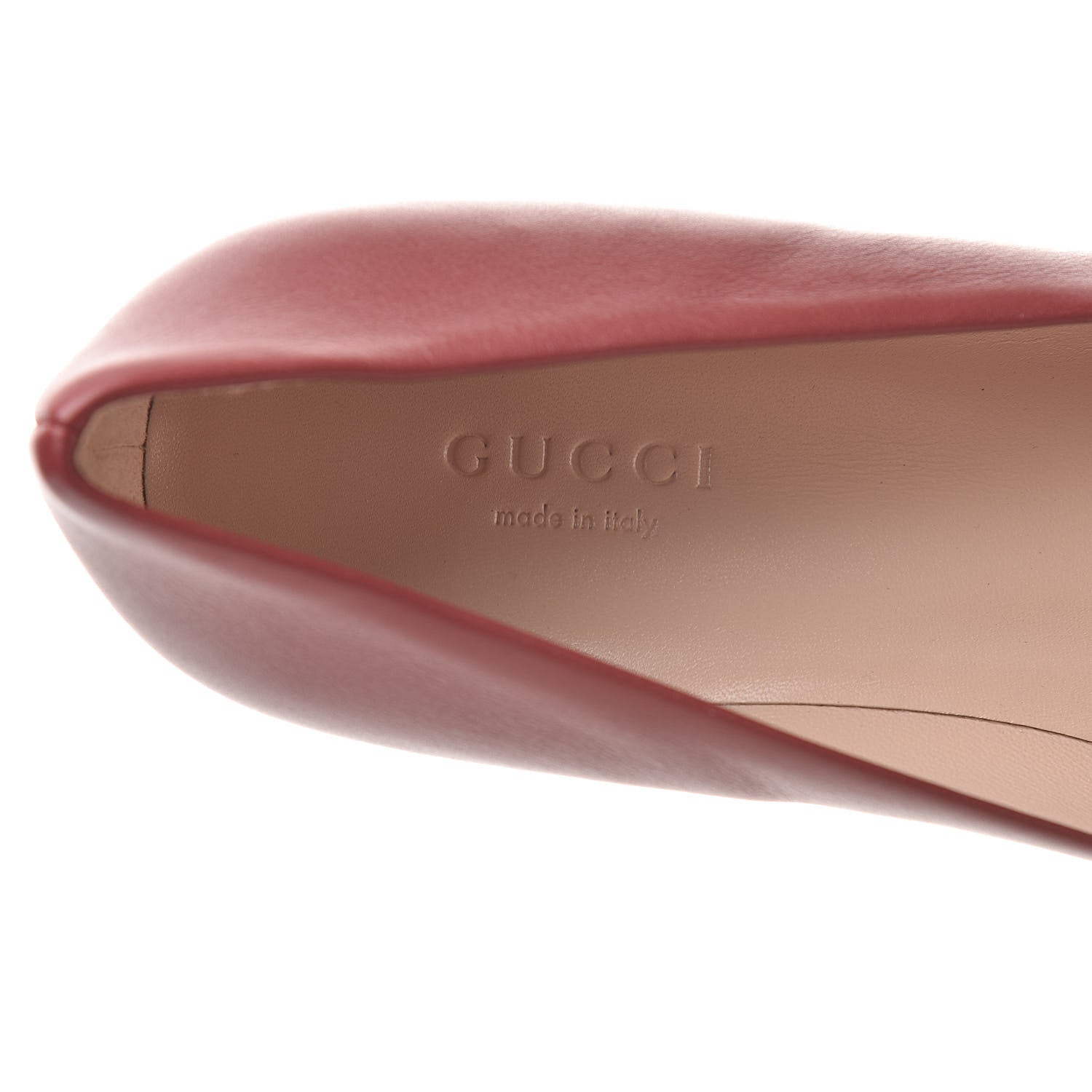 Gucci Calfskin Horsebit Ballerina Flats 37 Red 7 of 8