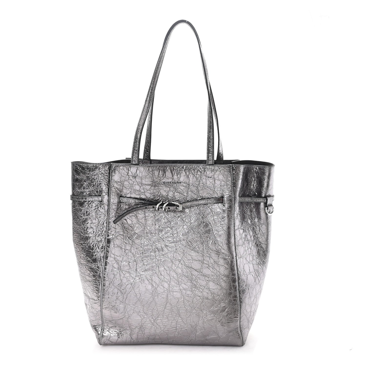 Givenchy Metallic Calfskin Medium Voyou Bag Silver 1 of 10