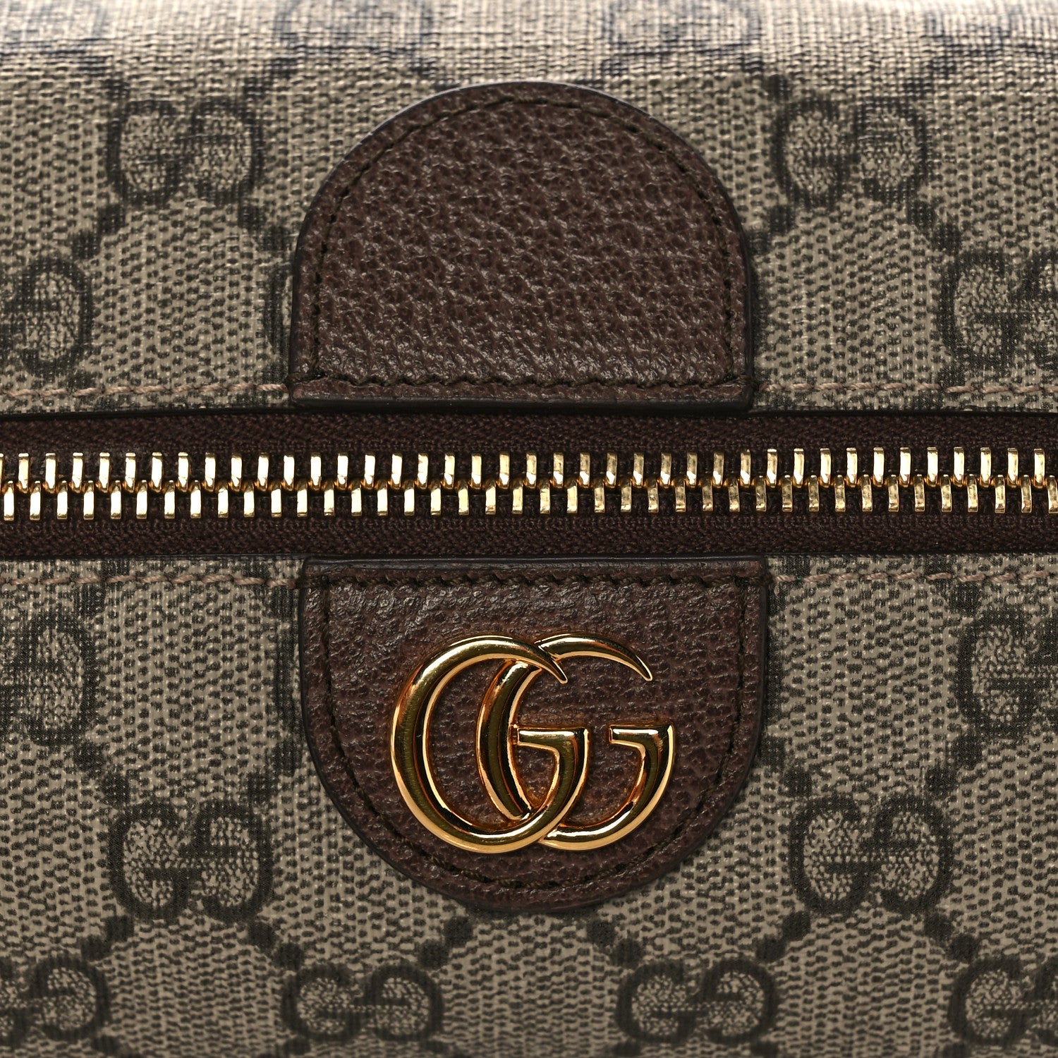 Gucci Soft GG Supreme Monogram Calfskin Medium Ophidia Cosmetic Case Beige Ebony New Acero 10 of 10